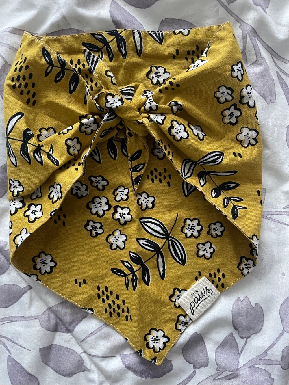 Mustard Yellow Floral Bandana